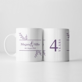 Thumbnail 10 - Botanical Personalised 4th Wedding Anniversary Mug