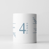 Thumbnail 11 - Botanical Personalised 4th Wedding Anniversary Mug