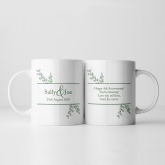 Thumbnail 3 - Botanical Personalised 4th Wedding Anniversary Mug