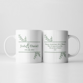Thumbnail 3 - Botanical Personalised 10th Wedding Anniversary Mug