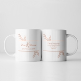 Thumbnail 10 - Personalised Personalised Botanical 20th Wedding Anniversary Mug