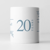 Thumbnail 12 - Personalised Personalised Botanical 20th Wedding Anniversary Mug
