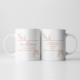 Thumbnail 10 - Personalised Personalised Botanical 20th Wedding Anniversary Mug