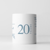 Thumbnail 12 - Personalised Personalised Botanical 20th Wedding Anniversary Mug