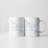 Thumbnail 5 - Personalised Personalised Botanical 20th Wedding Anniversary Mug