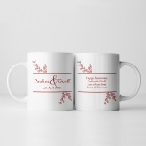 Thumbnail 7 - Personalised Personalised Botanical 20th Wedding Anniversary Mug