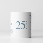 Thumbnail 11 - Botanical Personalised 25th Wedding Anniversary Mug