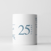 Thumbnail 12 - Botanical Personalised 25th Wedding Anniversary Mug