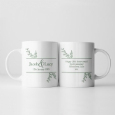 Thumbnail 8 - Botanical Personalised 25th Wedding Anniversary Mug