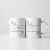 Thumbnail 3 - Botanical Personalised 25th Wedding Anniversary Mug