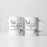 Thumbnail 10 - Botanical Personalised 40th Anniversary Mug