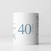 Thumbnail 11 - Botanical Personalised 40th Anniversary Mug