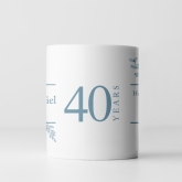 Thumbnail 12 - Botanical Personalised 40th Anniversary Mug