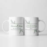 Thumbnail 4 - Botanical Personalised 40th Anniversary Mug