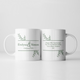 Thumbnail 8 - Botanical Personalised 50th Wedding Anniversary Mug