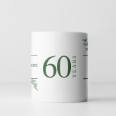 Thumbnail 12 - Botanical Personalised 60th Wedding Anniversary Mug