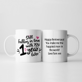 Thumbnail 4 - Still Falling in Love 1 Year Later Personalised Mug 