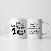 Thumbnail 5 - Still Falling in Love 1 Year Later Personalised Mug 