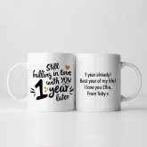 Thumbnail 9 - Still Falling in Love 1 Year Later Personalised Mug 