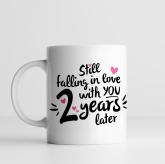 Thumbnail 2 - Still Falling in Love 2 Years Later Personalised Mug