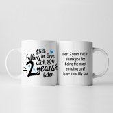 Thumbnail 4 - Still Falling in Love 2 Years Later Personalised Mug