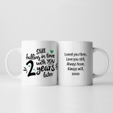 Thumbnail 5 - Still Falling in Love 2 Years Later Personalised Mug