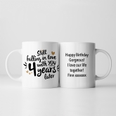 Thumbnail 3 - Still Falling in Love 4 Years Later Personalised Mug