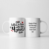 Thumbnail 5 - Still Falling in Love 4 Years Later Personalised Mug