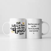 Thumbnail 6 - Still Falling in Love 4 Years Later Personalised Mug