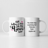 Thumbnail 7 - Still Falling in Love 4 Years Later Personalised Mug