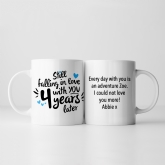 Thumbnail 8 - Still Falling in Love 4 Years Later Personalised Mug