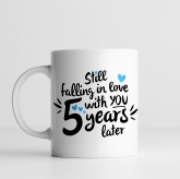 Thumbnail 2 - Still Falling in Love 5 Years Later Personalised Mug 