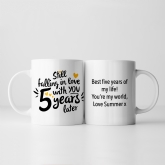 Thumbnail 8 - Still Falling in Love 5 Years Later Personalised Mug 