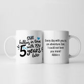 Thumbnail 9 - Still Falling in Love 5 Years Later Personalised Mug 