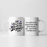 Thumbnail 1 - Still Falling in Love 10 Years Later Personalised Mug 