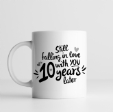 Thumbnail 2 - Still Falling in Love 10 Years Later Personalised Mug 
