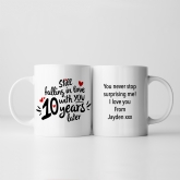 Thumbnail 3 - Still Falling in Love 10 Years Later Personalised Mug 