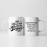 Thumbnail 6 - Still Falling in Love 10 Years Later Personalised Mug 