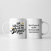 Thumbnail 7 - Still Falling in Love 10 Years Later Personalised Mug 