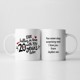Thumbnail 3 - Still Falling in Love 20 Years Later Personalised Mug