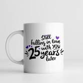 Thumbnail 2 - Still Falling in Love 25 Years Later Personalised Mug 