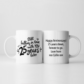 Thumbnail 7 - Still Falling in Love 25 Years Later Personalised Mug 