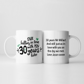 Thumbnail 4 - Still Falling in Love 30 Years Later Personalised Mug