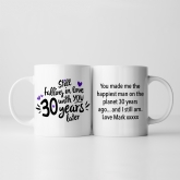 Thumbnail 8 - Still Falling in Love 30 Years Later Personalised Mug