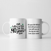 Thumbnail 4 - Still Falling in Love 40 Years Later Personalised Mug 