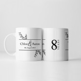 Thumbnail 1 - Botanical Personalised Wedding Anniversary Mug