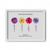 Thumbnail 10 - Bunch of Flowers with Name Stems Personalised Print
