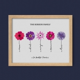 Thumbnail 3 - Bunch of Flowers with Name Stems Personalised Print