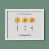 Thumbnail 4 - Bunch of Flowers with Name Stems Personalised Print