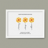 Thumbnail 4 - Bunch of Flowers with Name Stems Personalised Print